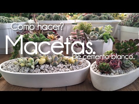 COMO HACER MACETAS, DE CEMENTO BLANCO CON MARMOLINA. Hechas con Molde.  #macetasdecemento #macetas