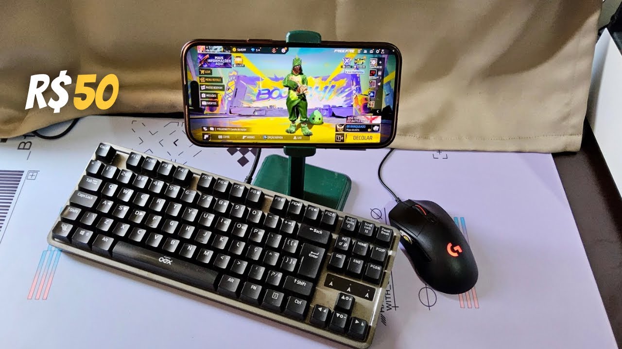 MEU PRIMEIRO SETUP MOBILADOR BARATO ! Teclado e mouse no celular - YouTube