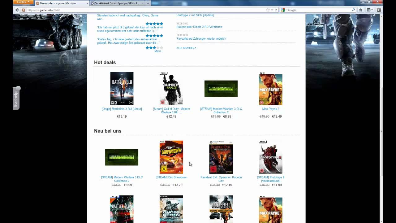 Günstigster Keyshop - Gamerush.cc [5% Gutscheincode]