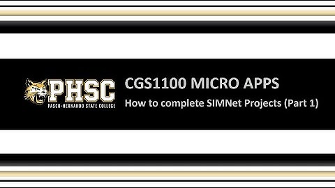 How to complete SIMNet Projects Part 1
