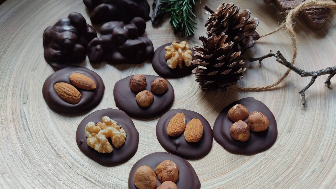BOMBONES Y ROCAS DE CHOCOLATE con Frutos Secos