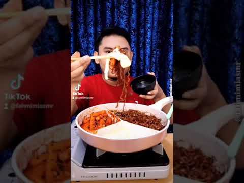 Makanan Sehat Ramen Totpotkki Mozarella untuk Menu Sahur Enak Banget #Shorts #FahmimiASMR Yang Enak Dimakan