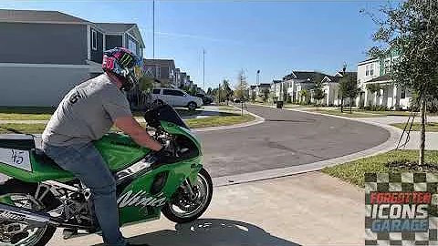 Kawasaki ZX-7R Muzzy Exhaust | Raw Ride Sound | Forgotten Icons Garage