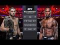 Khabib Nurmagomedov vs Israel Adesanya Full Fight - UFC 4 Fight Of The Night