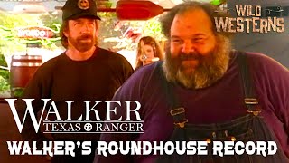 Walker Breaks Roundhouse Kick World Record! (ft. Chuck Norris) 🏅 | Walker, Texas Ranger