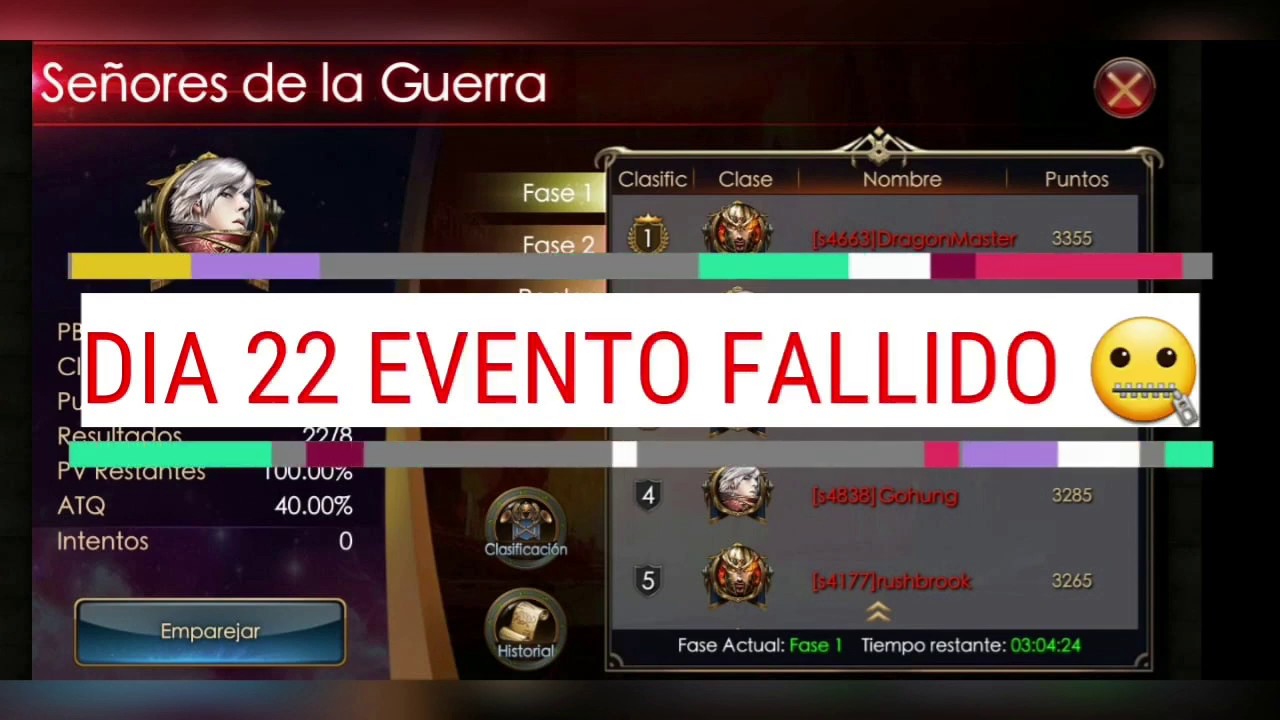 Día 22 evento fallido 🤐🤐