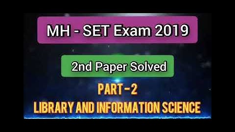 सेट परीक्षा सराव पेपर  /Pune Set Library And Information Science June 2019 Solved Questions Answers.