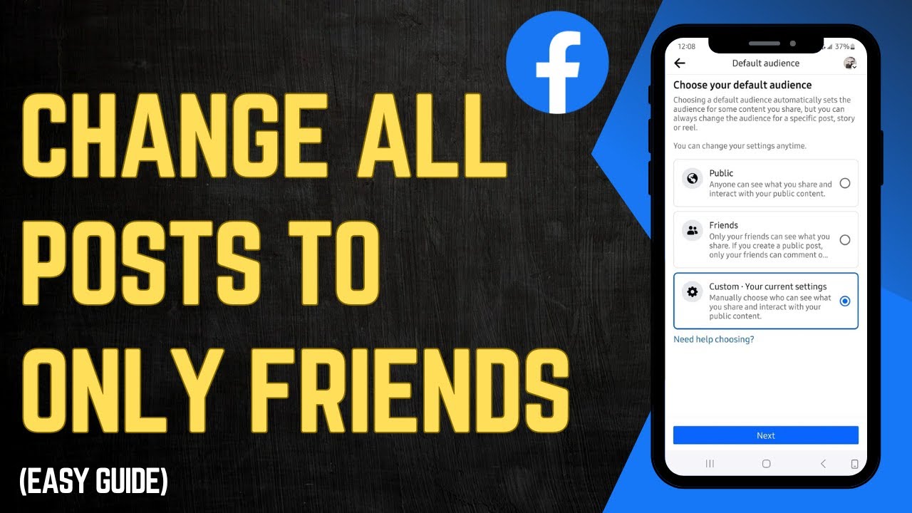 How To Change All Facebook Posts To Only Friends - YouTube