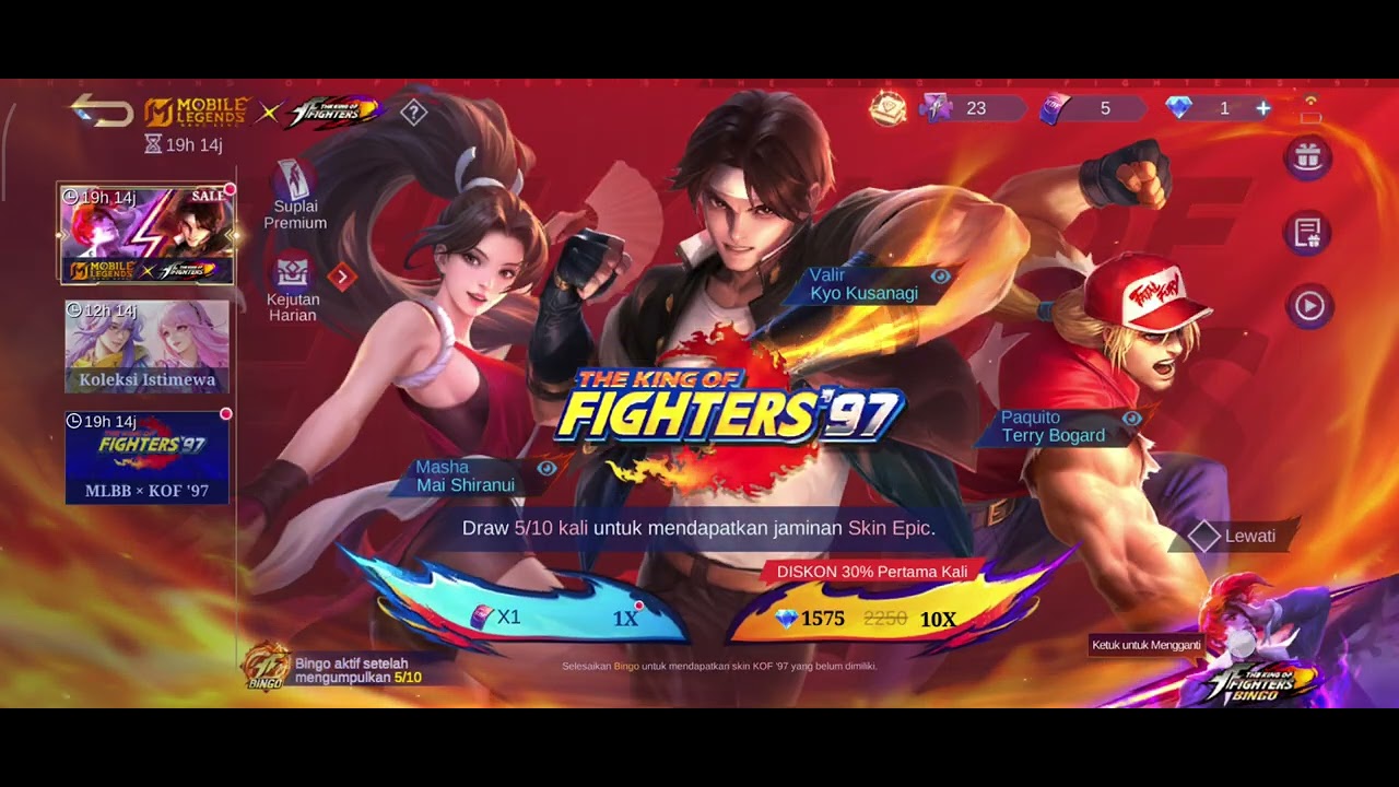 Gacha coba2 kehokkyan pada event KOF BINGO/97 ronde 2 part 5.