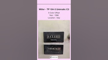 Used Offset Machine For SALE | Miller - TP 104-5 Unimatic C3 @Machinedalal