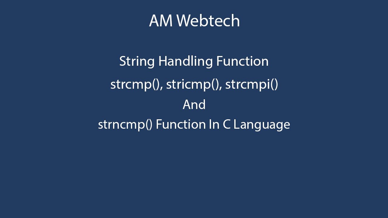 strncmp  Update New  strcmp in c | stricmp in c | strcmpi in c |  strncmp in c |  string compare functions in c | LEC #50