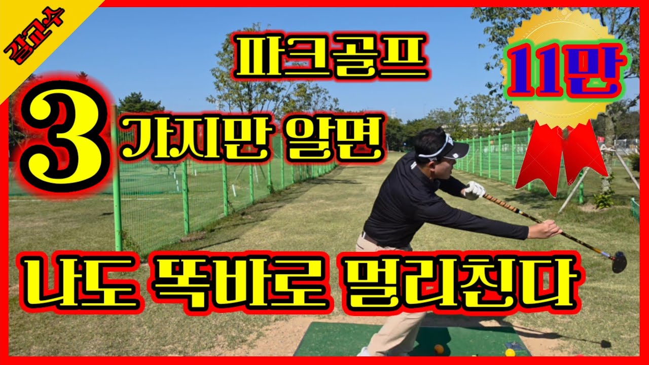 (3회)⛳️파크골프⛳️ 똑바로 멀리치기 레슨‼️ 3가지만 알면 나도 고수처럼 멀리 똑바로 칠수있습니다👍