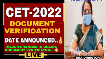 KCET DOCUMENTS OFFICAL DATE OUT BY KEA🥳|#KCET_2022_DOCUMENT_VERIFICATION|KCET 2022 UPDATE |KCET 2022