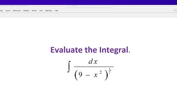 Use the Substitution x = 3sin(theta) to Evaluate the Given Integral