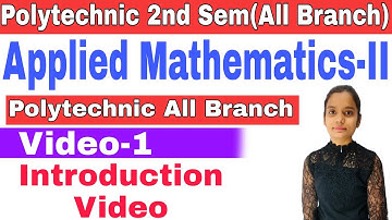 Applied Maths Second|Up Polytechnic Second Semester Applied Maths Second ||Polytechnic 2nd semester