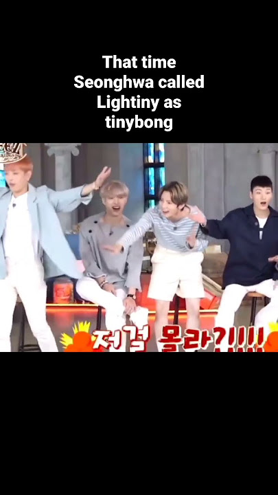 That time when Seonghwa called Lightiny as tinybong  😂 #Seonghwa #parkseonghwa #ateez