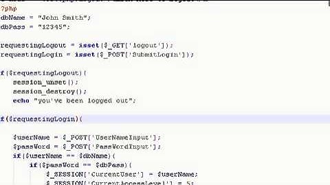 PHP Tutorial Video 20   Login Form 7   Overview, Custom PHP Functions and Variables