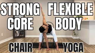 20 Minutes Chair Yoga for Flexible Body & Strong Core || Abs, Love Handles, Weight Loss & Feel Good