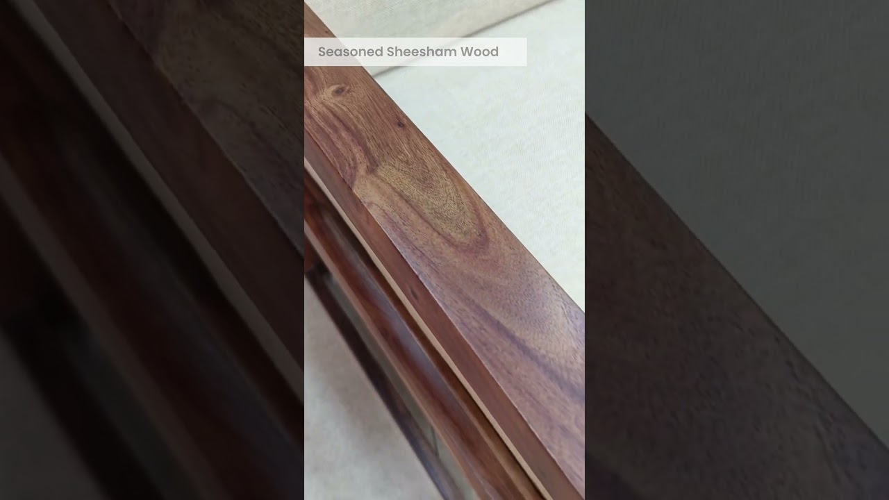 Avian Sheesham Wood Arm Chair In Rustic Teak Finish