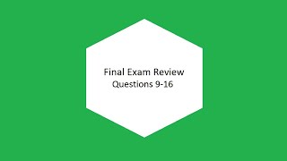 1342 Final Exam Review (9-16)