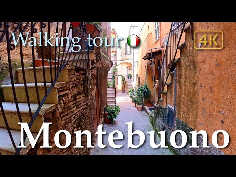 Montebuono (Lazio), Italy【Walking Tour】History in Subtitles - 4K