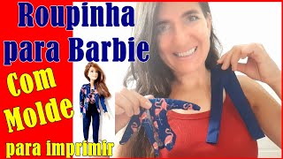 moldes de roupas para a barbie para imprimir  Padrões de costura barbie,  Roupas para barbie, Moldes de roupas