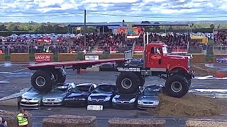 Big Pete & trailer car crush (2019)