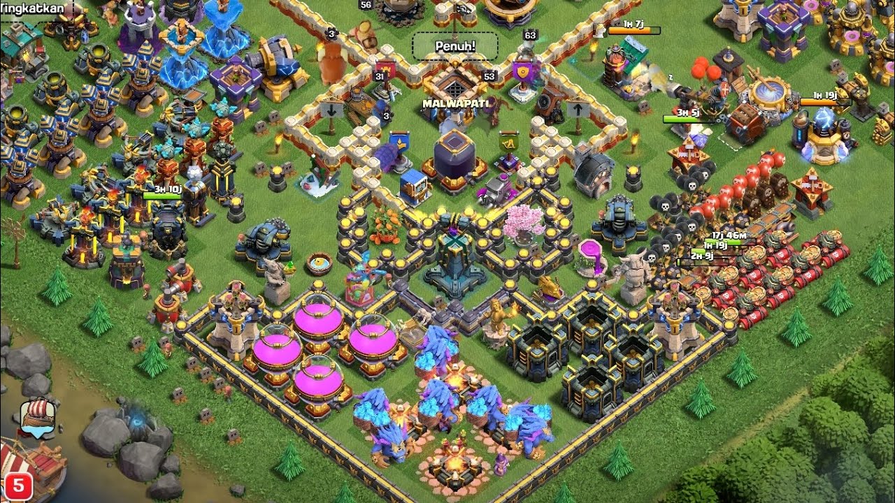 Looting Clash of clans th 18, with super yeti