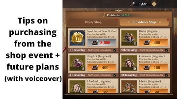 Tips on purchasing from the shop event + future plans (with voiceover) | KING OF AVALON