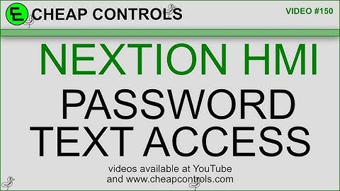 150 Nextion adding Password Access to number fields and editing the built-in numeric keypad