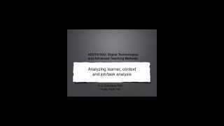 3.2 Analyzing Learner, Context and Job_Task Analysis