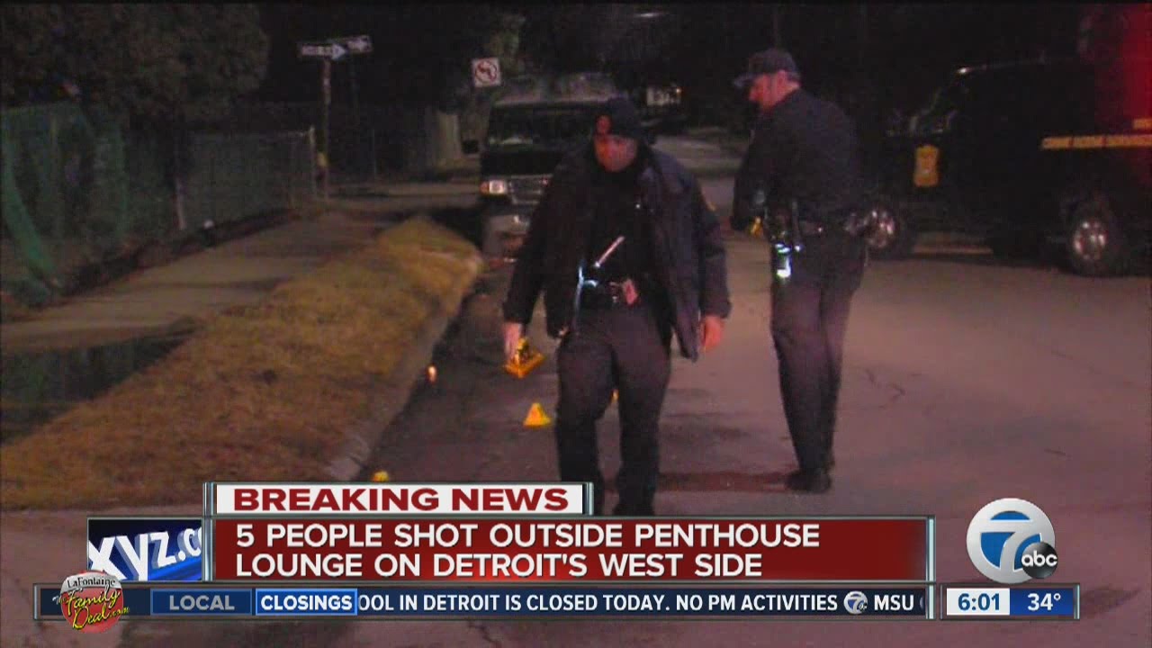 5 people shot outside of club on Detroit's west side - YouTube