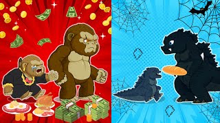 POOR BABY KONG LIFE: Rich Family. but Unhappy? | Godzilla Animation