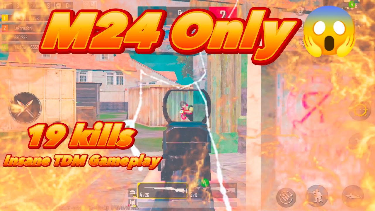 OMG!!!! HDR+90 Fps AR VS M24 1080P PUBG MOBILE INSANE TDM Gameplay M24 ...