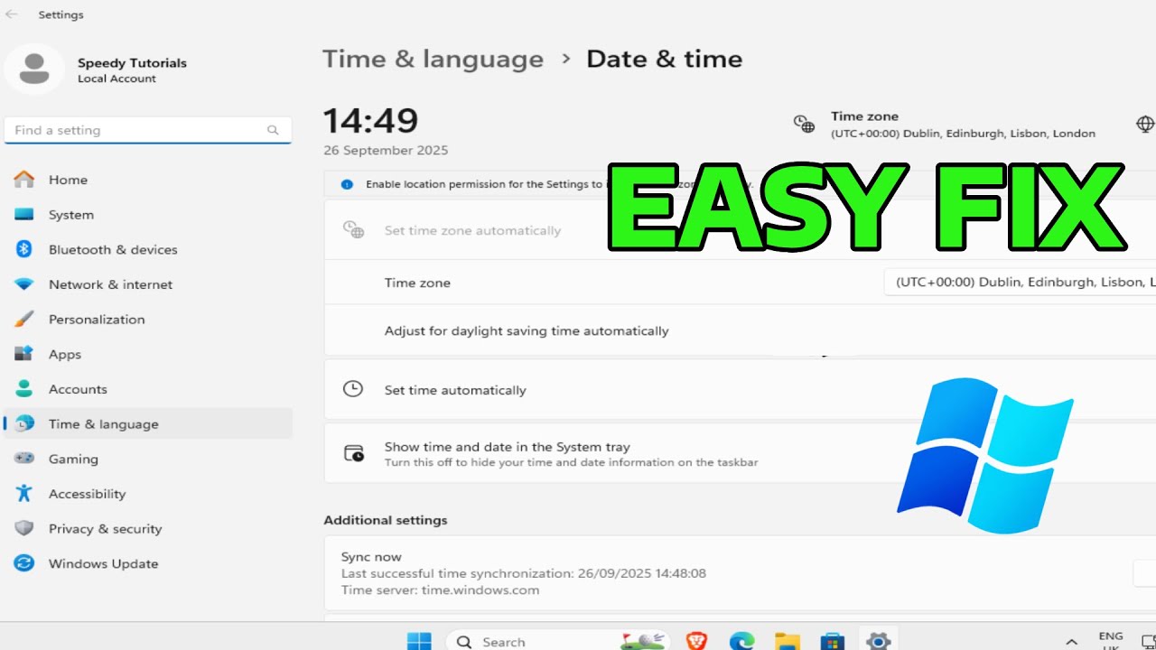How To Fix Time Synchronization Problem in Windows 11 - YouTube