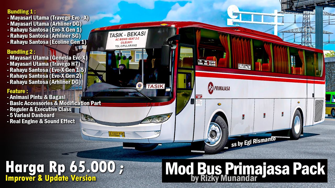 SUMPAH BEDA DENGAN MOD LAIN ‼️😱 REVIEW MOD BUS PRIMAJASA PACK PERSI ETS2