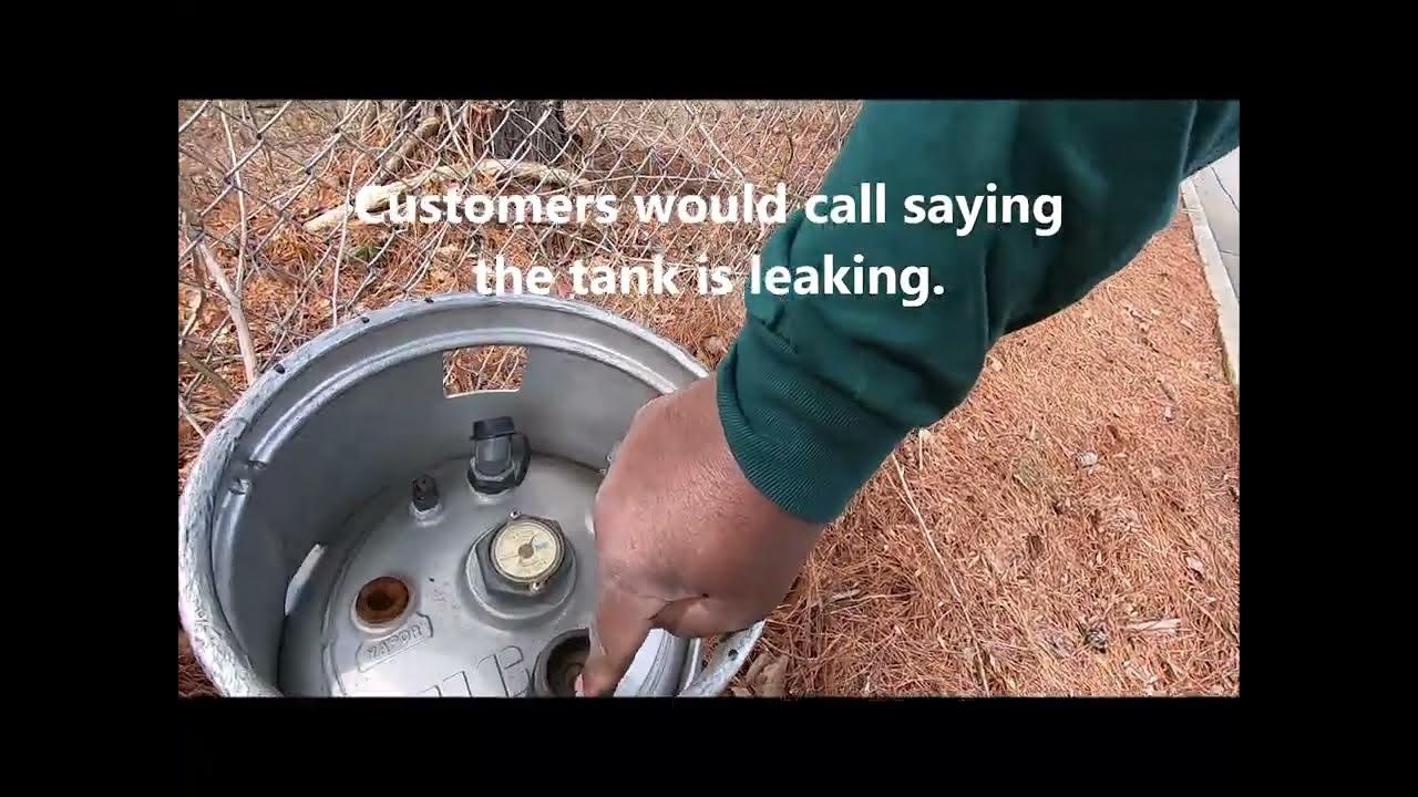 Leaking propane tank at work YouTube