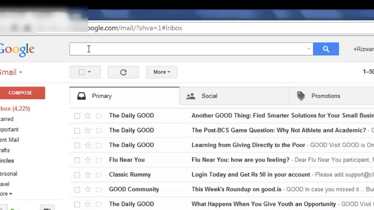 How to delete all gmail inbox messages at once YouTube