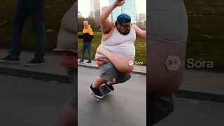 Fat man skateboard fail 🤣🤣#skateboarding #fails #funny