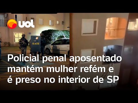 Policial penal aposentado mantém mulher refém e é preso no interior de São Paulo; veja vídeo