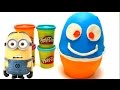 Giant Play-Doh Surprise Egg with Toys Minions (Family Gru Collection)