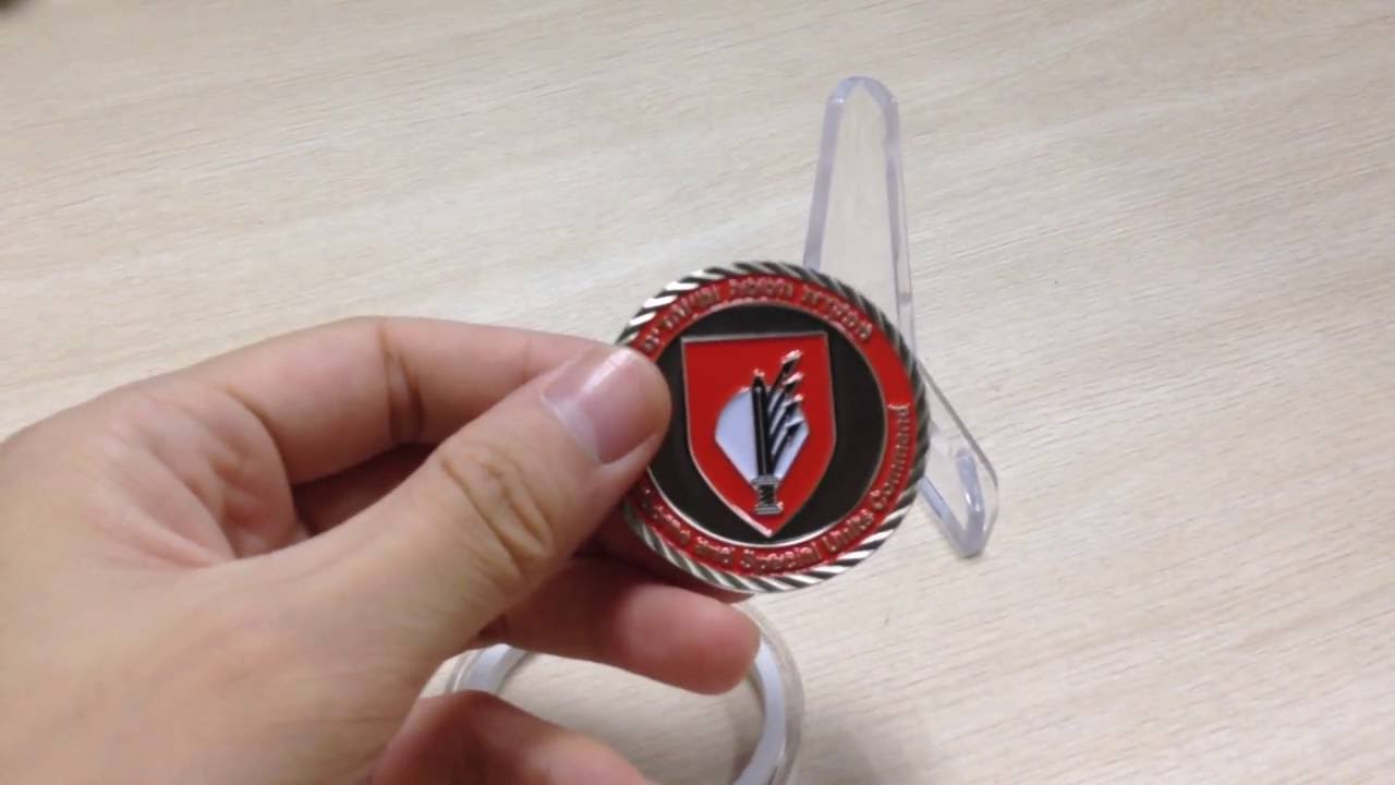 A challenge coin! Coins display