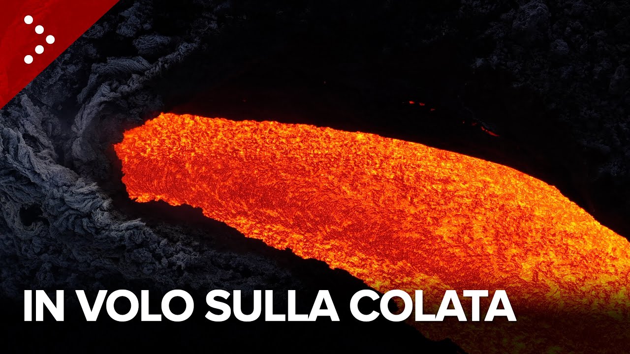 Etna, drone in volo sulla colata lavica: nuova bocca a quota 3100 metri