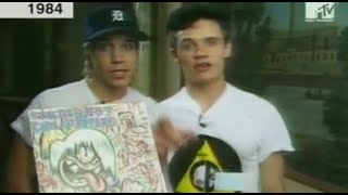 1984 Anthony Kiedis and Flea promoting RHCP&#39;s debut album