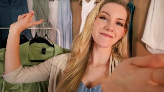 Picking a New Year's Party Outfit 🎇 Fabric Sounds, Hair Brushing, Soft Spoken ASMR RP for Sleep