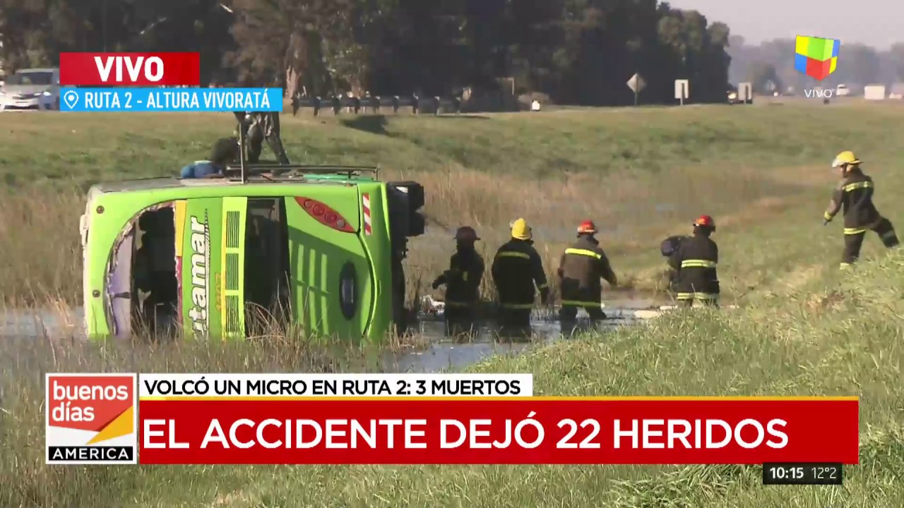 Accidente en Ruta 2 dejó 3 muertos y 22 heridos - YouTube