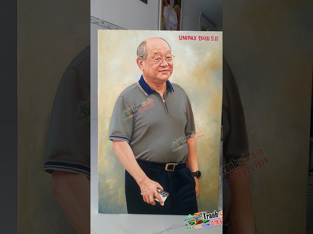 Tranh vẽ chân dung sơn dầu làm quà