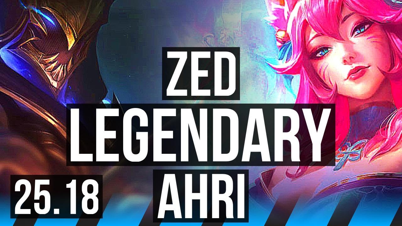 ZED vs AHRI (MID) | 11/2/9, Legendary | KR Master | 25.18