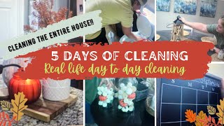 5 DAYS OF CLEANING MOTIVATION / REAL LIFE DAY TO DAY CLEANING SCHEDULE #reallifeclean #speedclean