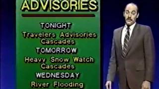 KCPQ 13 News, weather & ad break 1985